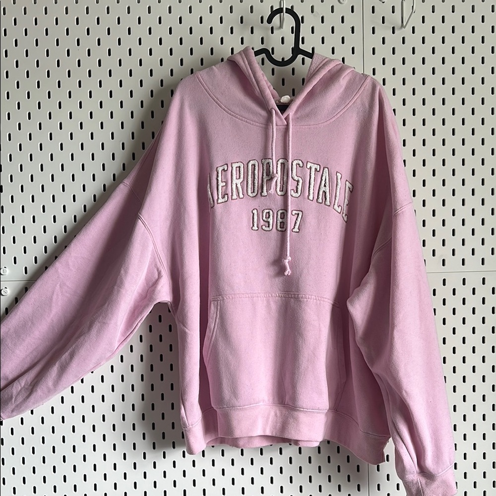 Aeropostale Women's Light Pink Hoodie